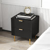 HOMCOM Nightstand, Bedside Table, Side End Table with 2 Drawers, Black