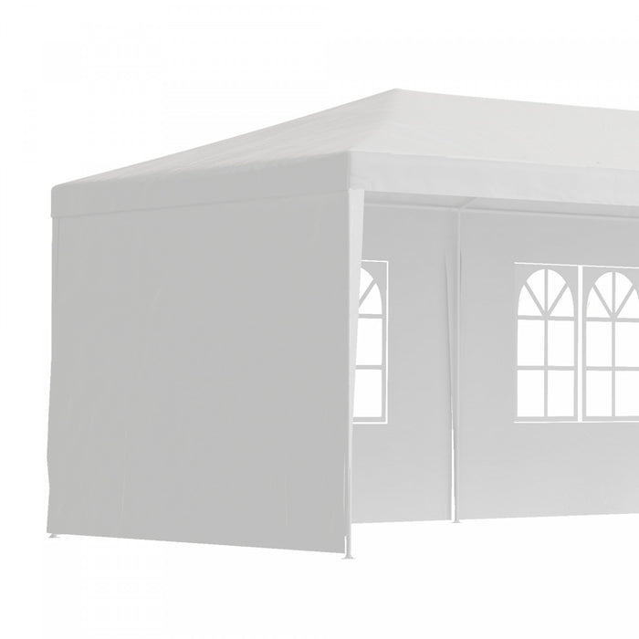 Outsunny Tente De Fete 10' X 29' Avec Parois Laterales Et Grandes Fenetres Transparentes Pour Jardin, Arriere-cour, Exterieur, Blanc