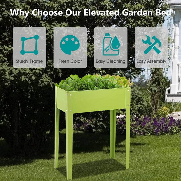 Costway 24'' X12'' En Plein Air Eleve Jardin Plante Stand Souleve Haut Lit De Fleurs Boite