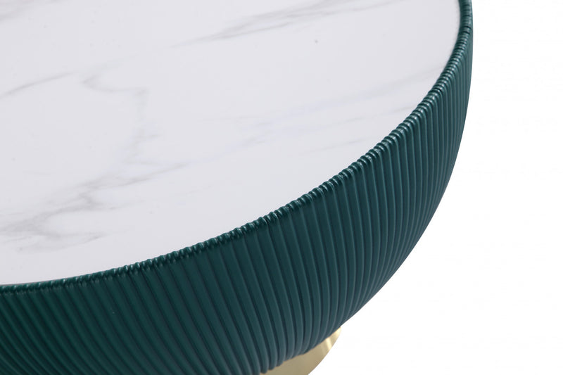 Ensemble de 2 tables Anderson Modern : table basse et table d’appoint en vert