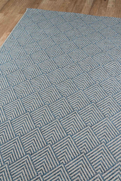 Tapis Contemporain Laura 2'0\" x 10'0\" en Bleu