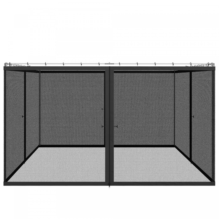 Outsunny Murs D'ecran De Moustiquaire De Remplacement De Gazebo 10' X 12'