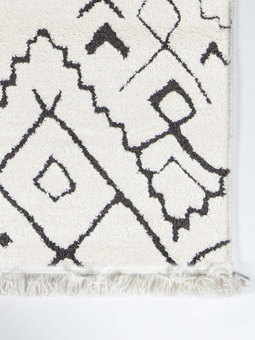 Tapis Contemporain Aurelia 5'3\" x 7'2\" en Ivoire