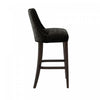 Beever Modern Chenille Wood Upholstered Barstool in Black | Tabouret de bar moderne Beever en bois et chenille, revetement noir