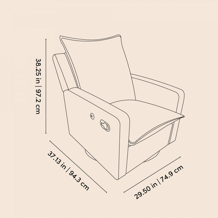 Storkcraft Timeless Fauteuil bercant inclinable - Boucle ivoire