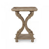 Table D’appoint Carrée Traditionnelle Jason Avec Étagère, Finition Bois Flotté