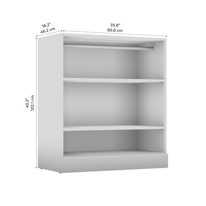 Petit organisateur de garde-robe Versatile de Bestar de 36 po (L) - blanc