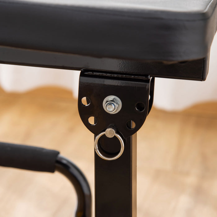 Soozier Machine A Squat 3 En 1 Avec Bandes De Resistance, Banc Rembourre Reglable Et Exercice Pour Les Jambes, Squats, Push Up, Assis Pour La Maison, Le Bureau, L'equipement De Fitness, Jaune