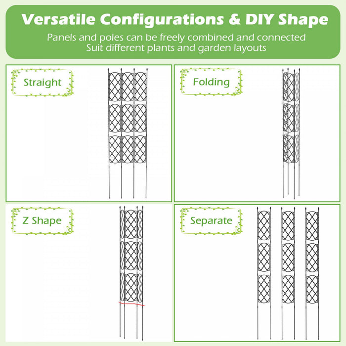 Costway 1 Pcs 58\" X 73\" Trellis De Jardin Pour Les Plantes D'escalade