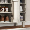 HOMCOM Shoe Cabinet with 5-tier Open Shelves for 17 Pairs Grey