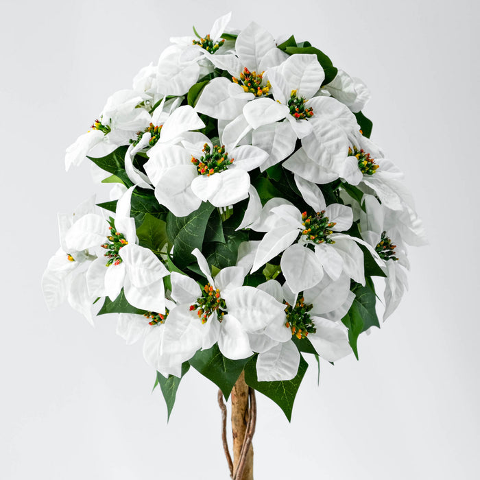Arbre poinsettia blanc de 47 po