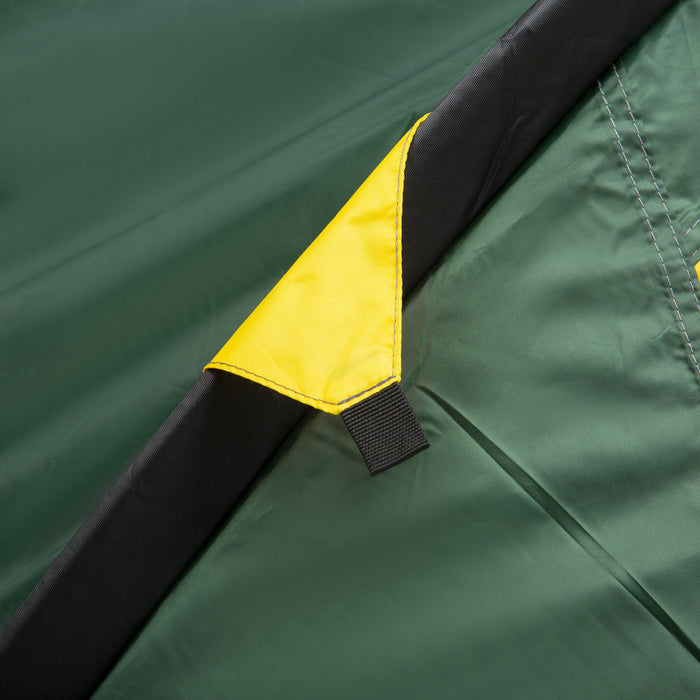 Outsunny Tente De Camping Dome Avec Vestibule Pour 2-3 Personnes Avec Vestibule Resistant Aux Intemperies Tente De Sac A Dos Grandes Fenetres Leger Pour La Peche Et La Randonnee Vert