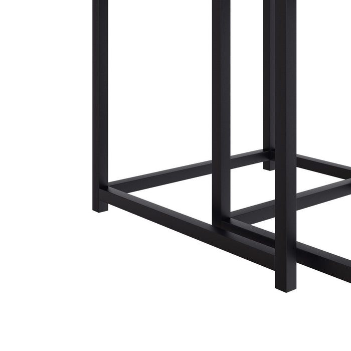 Quartz Tables Gigognes Carrees a Deux Plateaux en Marbre