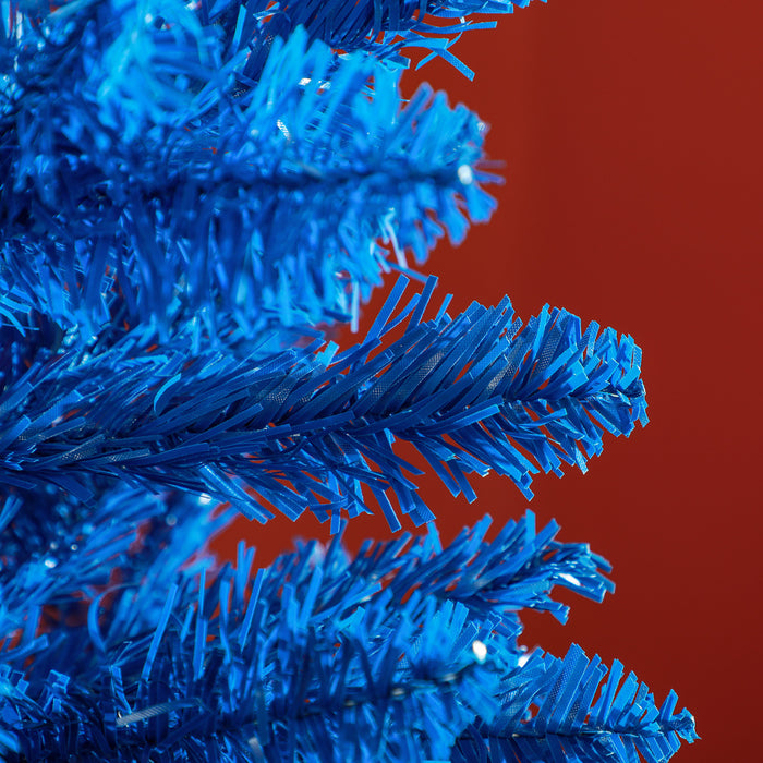 Homcom Sapin De Noel Artificiel Fin, Sapin De Noel Crayon, Bleu Profond