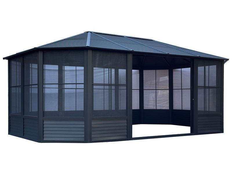 Florence Solarium 12 X 18 Toit Metal Noir