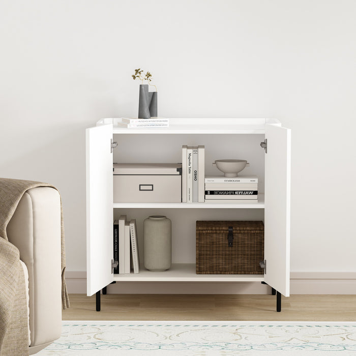 Buffet et meuble d’appoint Abbey Modern 2 pieces en blanc