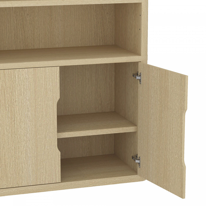 Armoire bibliotheque moderne Rivington 40\" en chene naturel