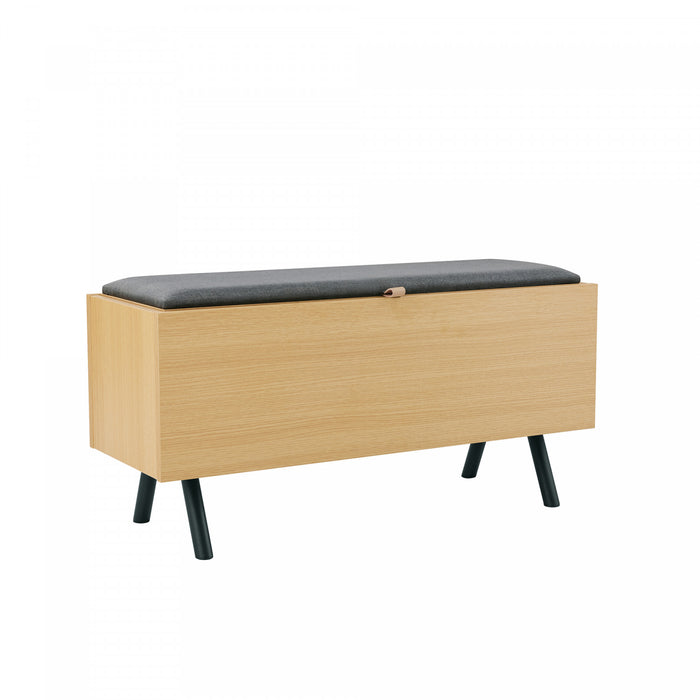 Banc de rangement moderne Paloma en chene clair