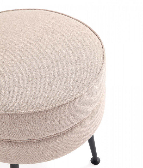 Lot de 2 poufs d’appoint rembourres style mid-century modern Bailey en coloris ble