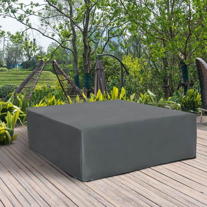 Housse de mobilier de jardin Outsunny, resistante a l'eau 600D, 205 x 192 x 61 cm, gris
