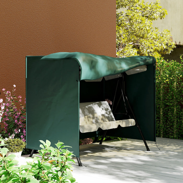 Outsunny Housse pour Balancelle 3 Places, 205 x 124 x 164 cm, Vert Fonce
