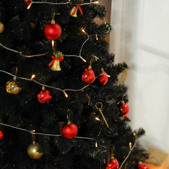 Homcom Arbre De Noel Artificiel De 7 Pieds Avec 1346 Pointes De Branches, Noir