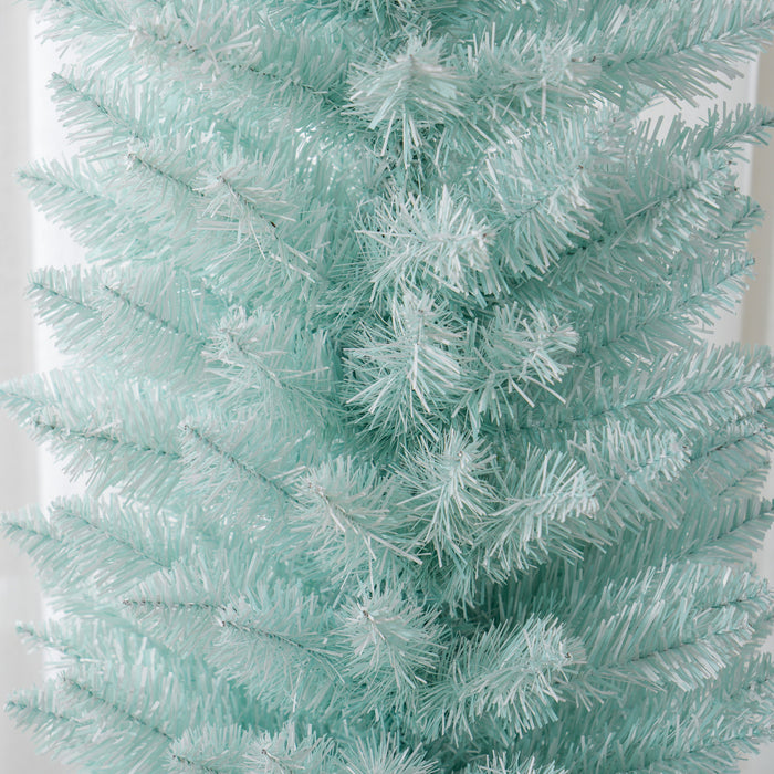Homcom Sapin De Noel Artificiel Fin, Sapin De Noel Crayon, Bleu Degrade