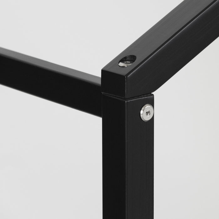 Lit maison Sweedi avec cheminée - noir