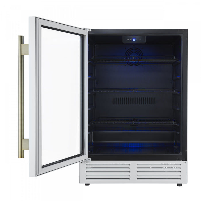 Refroidisseur a boissons Frescolino de 24\" en Blanc, capacite de 188 canettes- FWCDR6665-24WHT