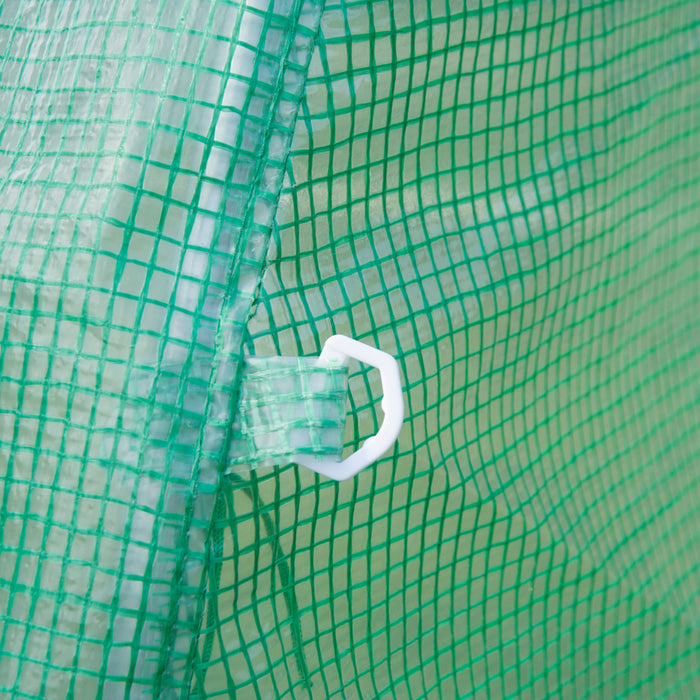 Outsunny Serre Tunnel De Plain-pied, Serre De 13 X 6.4 X 6.5 Pi, Vert