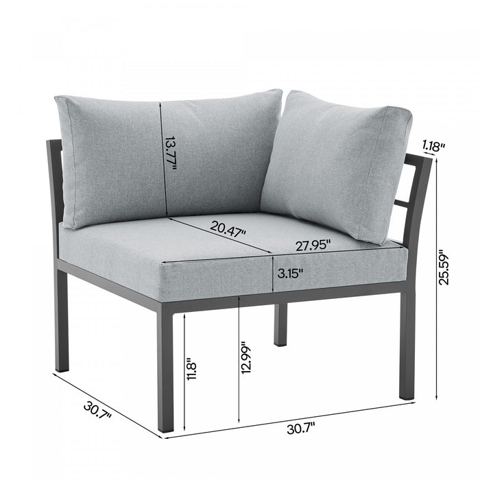Ensemble de conversation moderne Sunnyside 5 pieces en gris
