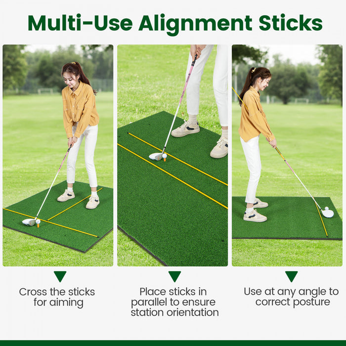 Costway 5 X 4 Ft Golf Hitting Mat Artificiel Interieur Exterieur Turf Golf Training Mat 32 Mm