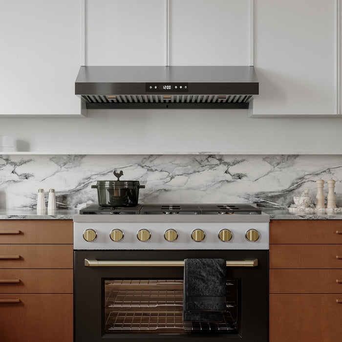  Chef 36-in Ducted Black Stainless Steel Undercabinet Range Hood