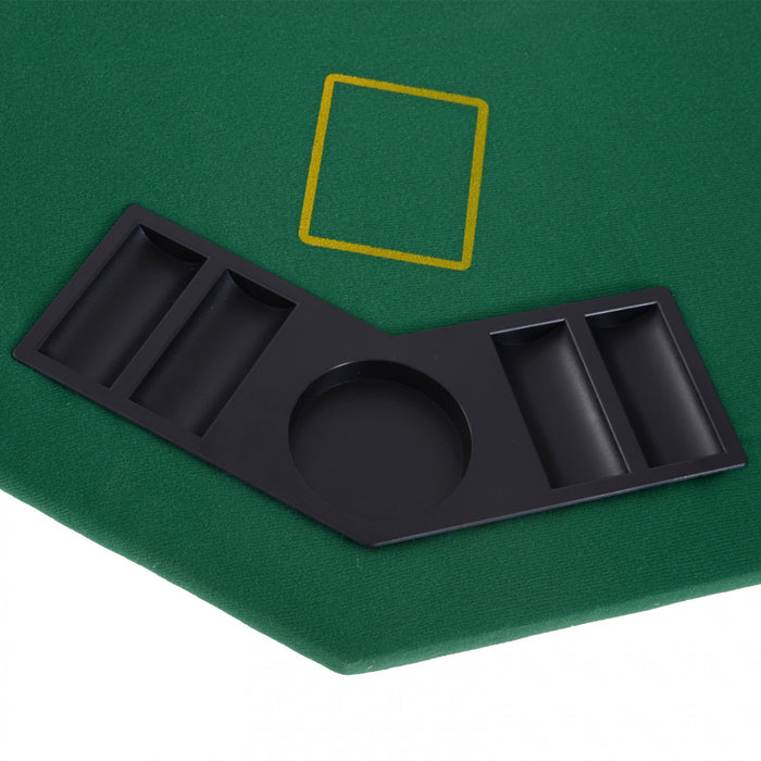 Soozier Table de poker pliante 47\" pour 8 joueurs avec porte-gobelets, vert