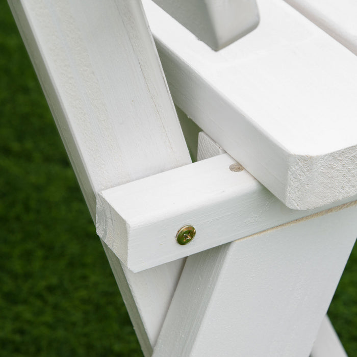 Banc De Jardin En Bois Outsunny Pour L'exterieur, Blanc