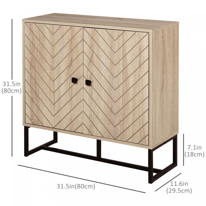 HOMCOM Buffet Moderne Armoire avec Etagere de Rangement