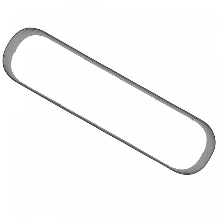 Outsunny Kit De Jardiniere Surelevee Galvanisee De 7.9' X 2' X 1'', Jardiniere Surelevee En Metal Avec Bordure De Securite, Pour Fleurs, Herbes, Plantes Grasses, Argente