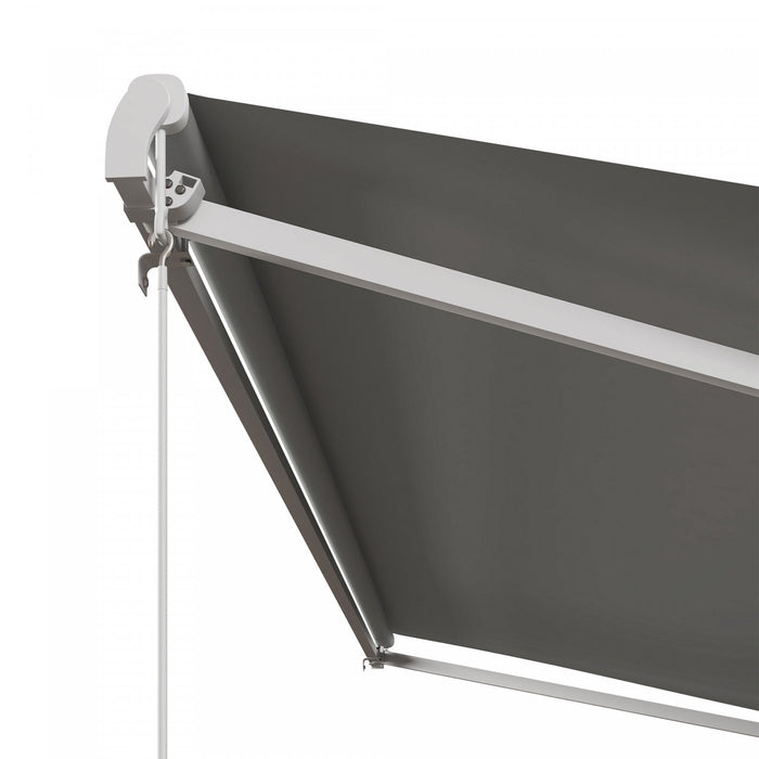 Outsunny Auvent Retractable Electrique 10' X 13' Avec Telecommande, Gris