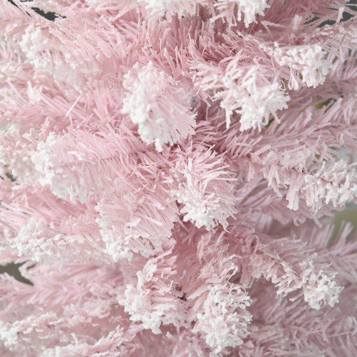 Homcom Arbre De Noel Artificiel Crayon Avec Branches Floquees De Neige