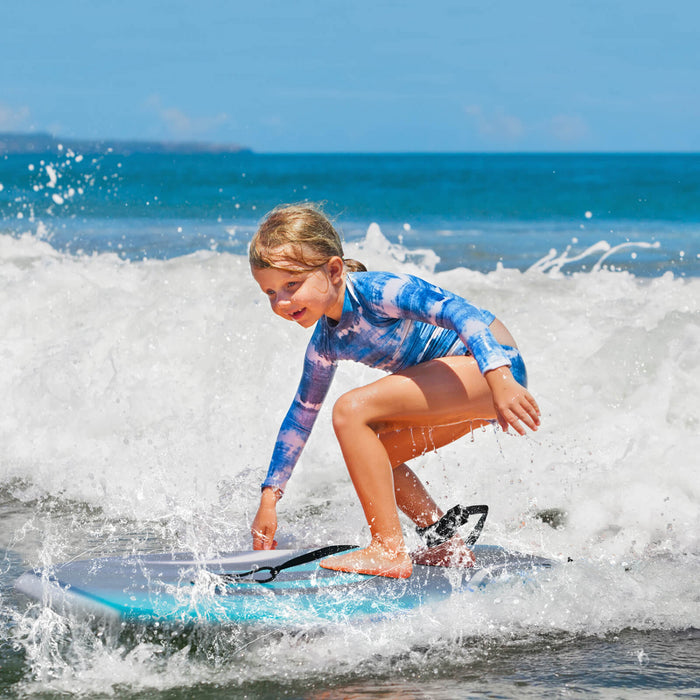 Costway 41\" Body Board Leger Avec Eps Core Xpe Deck Hdpe Fond Croissant Tail Bleu