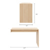 Reversible Desk Panel For Home Office, Natural Blonde Oak | Surface de travail reversible Chrono, chene blond naturel