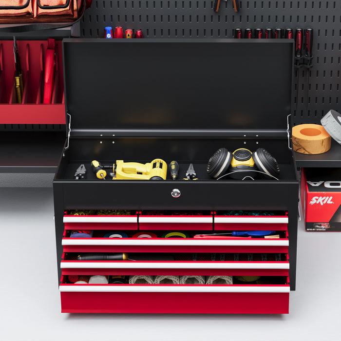 Homcom Boite A Outils En Metal A 6 Tiroirs De 24 Po Avec Boitier Superieur