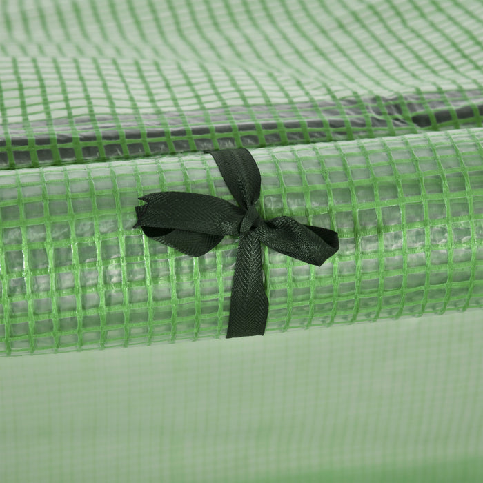 Outsunny Serre Mini-tunnel Avec Couverture En Polyethylene Pour Le Jardin