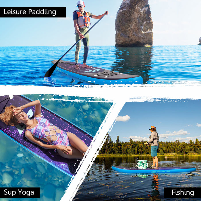 Marque Go Plus Stand Up Paddle Gonflable 335 Cm Planche De Surf Avec Pagaie En Aluminium Et Sac