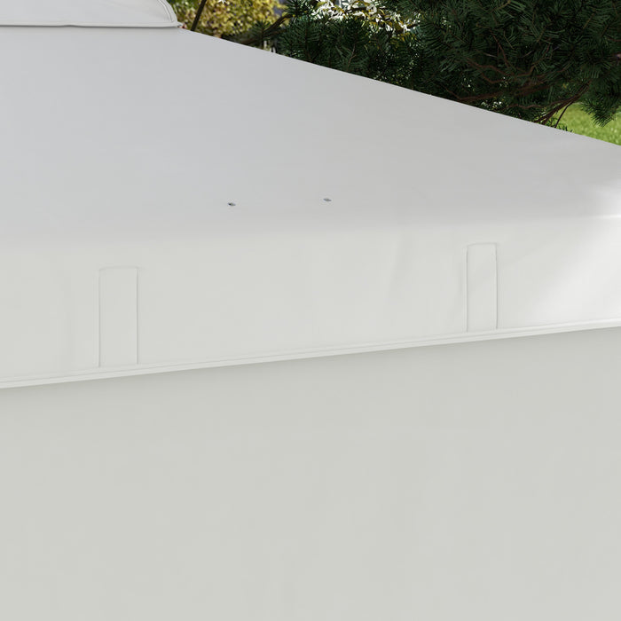 Outsunny Tente Avec 1 Paroi Laterale, Sac De Transport, Blanc