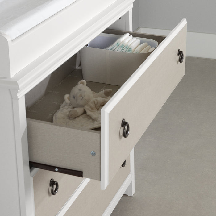 Table à langer Cotton Candy - blanche et beige