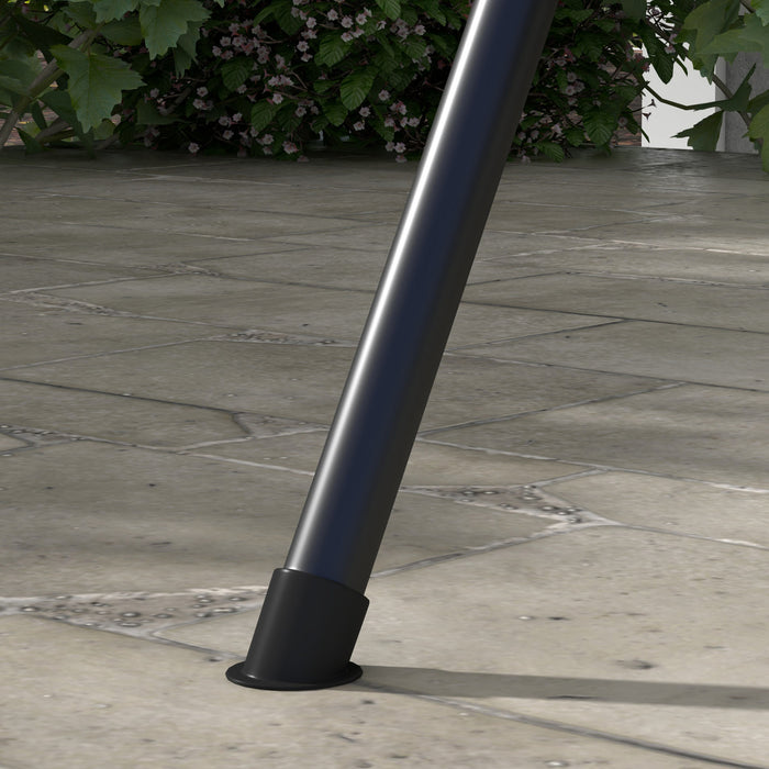 Outsunny Balancoire De Patio A 3 Places Avec Auvent Reglable, Gris
