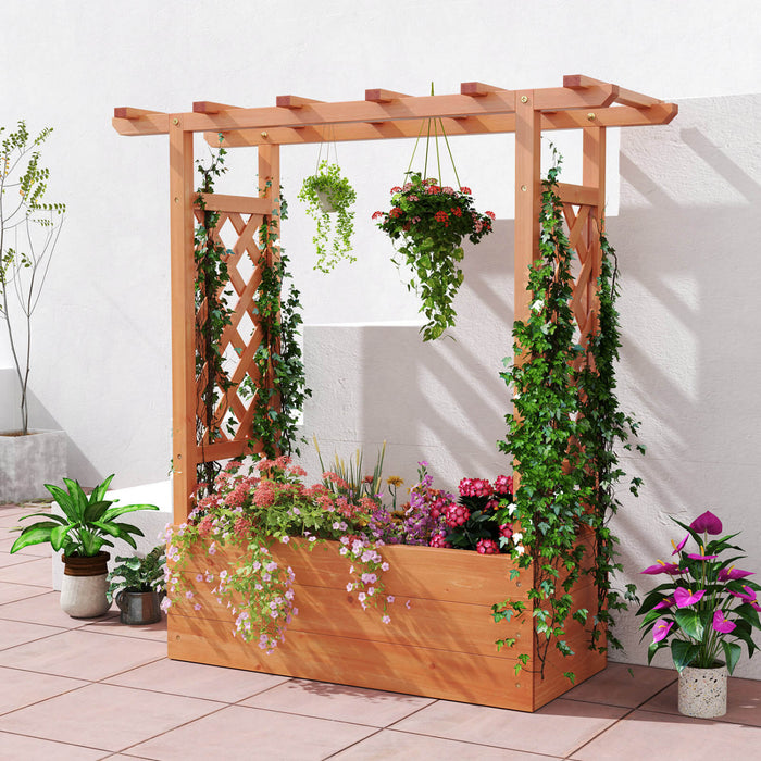 Costway 2 Pcs Lit De Jardin Eleve Avec Trellis Et Toit Suspendu Drainage Eleve Planter Boite