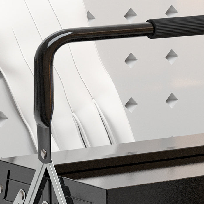 Durhand Boite A Outils En Metal, Coffre A Outils En Acier Avec Poignee Noir