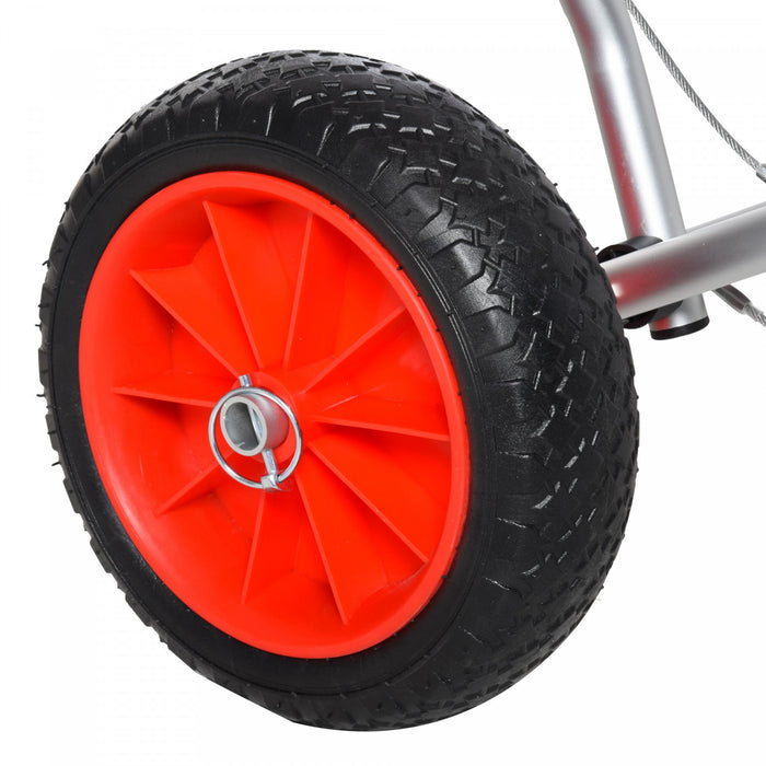 Soozier Kayak Cart Aluminium Boat Canoe Carrier Avec Pneus De Plage